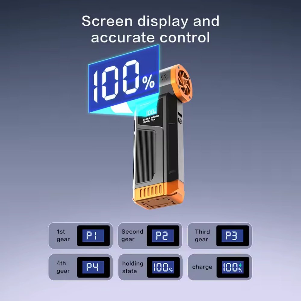 Портативний турбовентилятор Violent M4 Turbo Jet Fan 110000 RPM Orange, фото №4