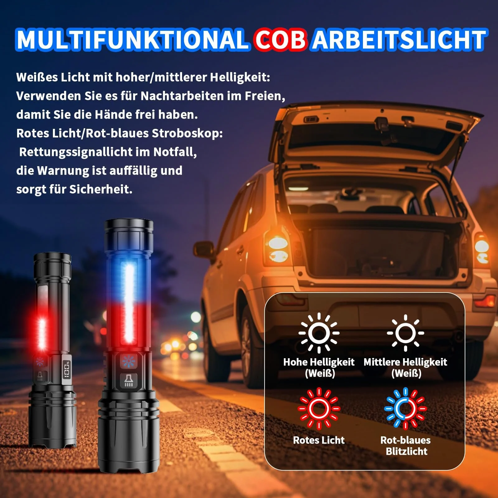 Фонарь Shadowhawk LED Перезаряжаемый с LCD Дисплеем & COB Боковым Светом, 7 Режимов XHM90.2 500,000 Люмен LED, Экстремально Яркий, Портативный Тактический Фонарь, Мощный Фонарик для Кемпинга на Открытом Воздухе, фото №4 Фонарь Shadowhawk LED Перезаряжаемый с LCD Дисплеем & COB Боковым Светом, 7 Режимов XHM90.2 500,000 Люмен LED, Экстремально Яркий, Портативный Тактический Фонарь, Мощный Фонарик для Кемпинга на Открытом Воздухе, фото №4