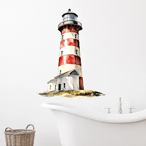 Наклейка на стіну GRAZDesign Lighthouse North Sea 39 x 30 см synthetic.ua - Фото 1