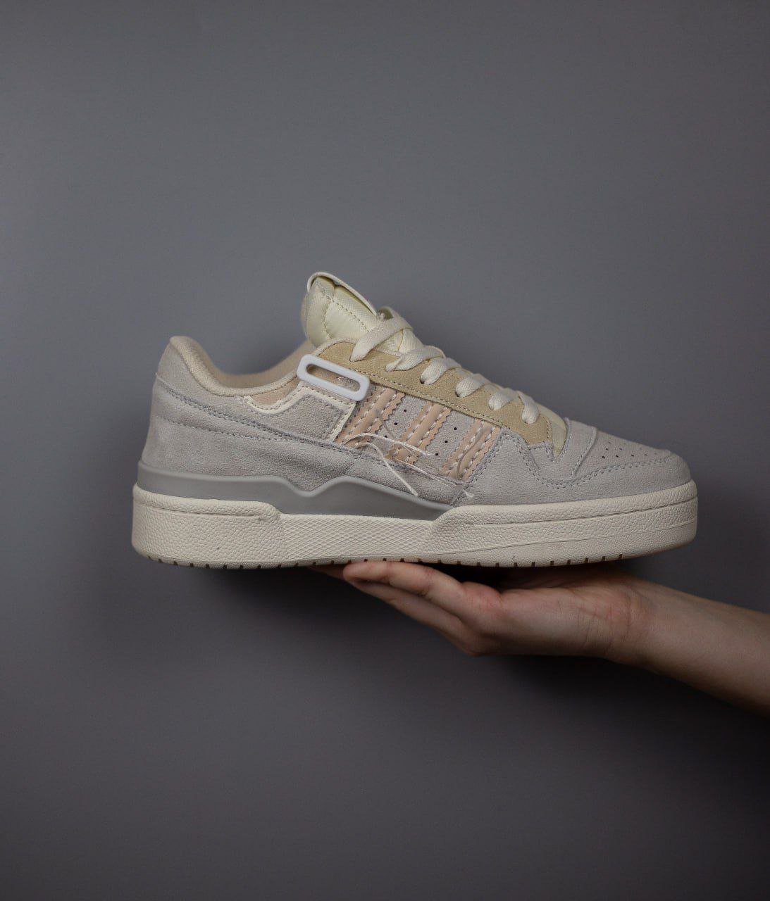 Женские кроссовки Adidas Forum 84 Low “Off white” Gray Beige, фото №3