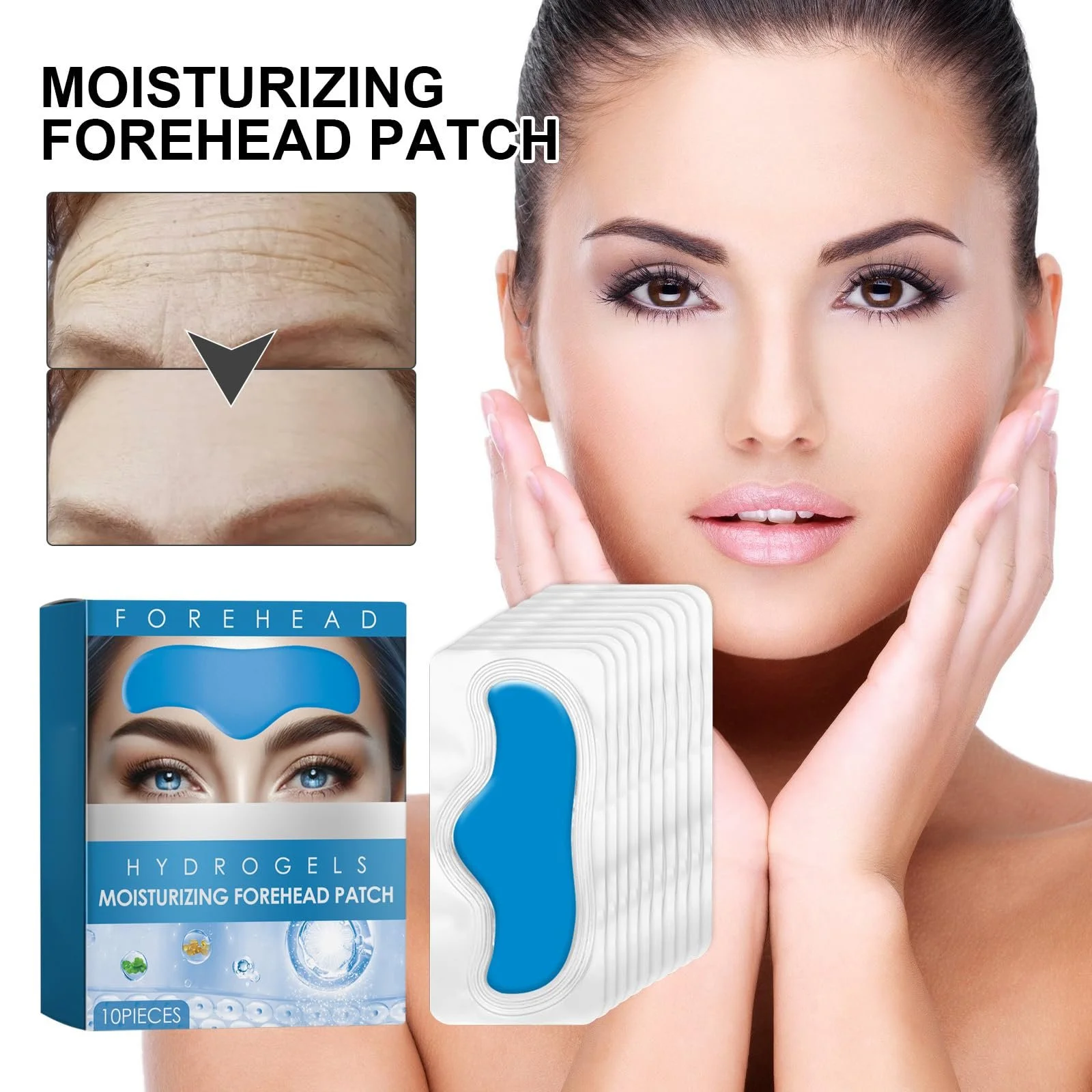 Патчі для чола від зморшок Mnozreo, 10 шт, зволожуючі та антивікові, фото №2