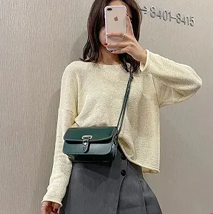 Модная зеленая женская мини‑сумка - Фото 1