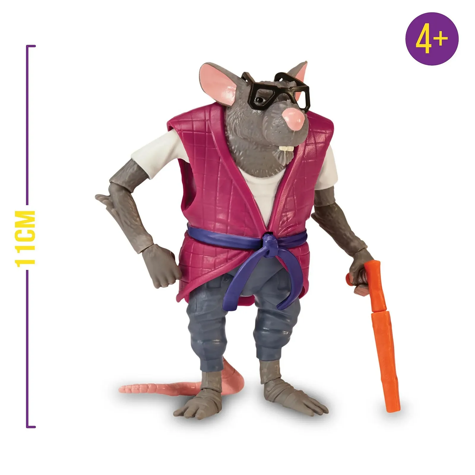 Игровая фигурка Giochi Preziosi Ninja Turtles Mutant Mayhem Splinter 12 см, фото №2