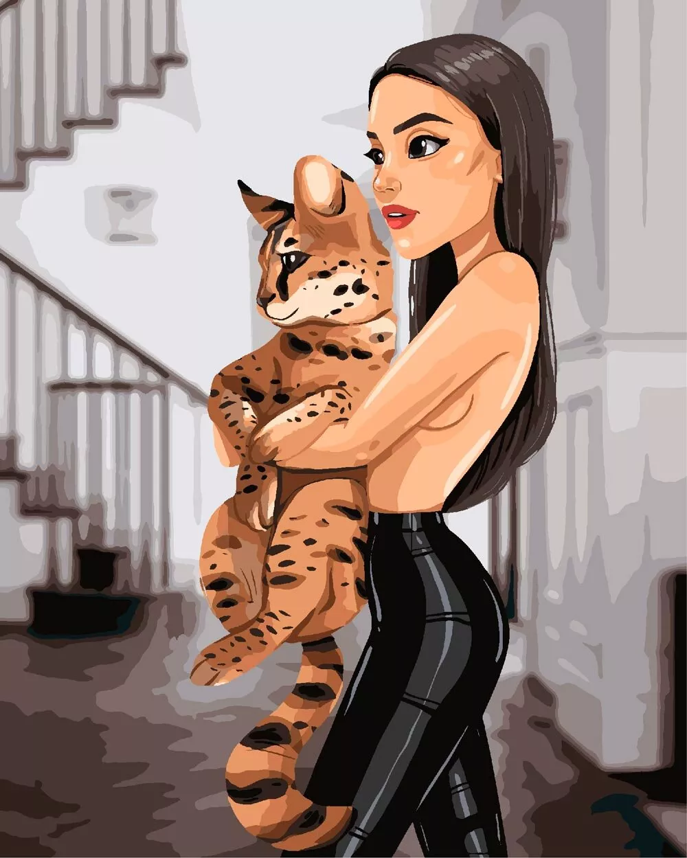 KHO4605 Набір-розфарбування за номерами Моя улюблена Без коробки, фото №1 KHO4605 Набір-розфарбування за номерами Моя улюблена Без коробки, фото №1