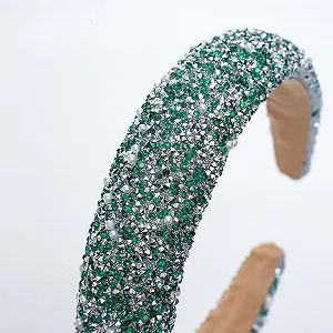 Обруч WANYI Жіночий Блискучий з Перлинами 3 см Сірий synthetic.ua - Фото 1