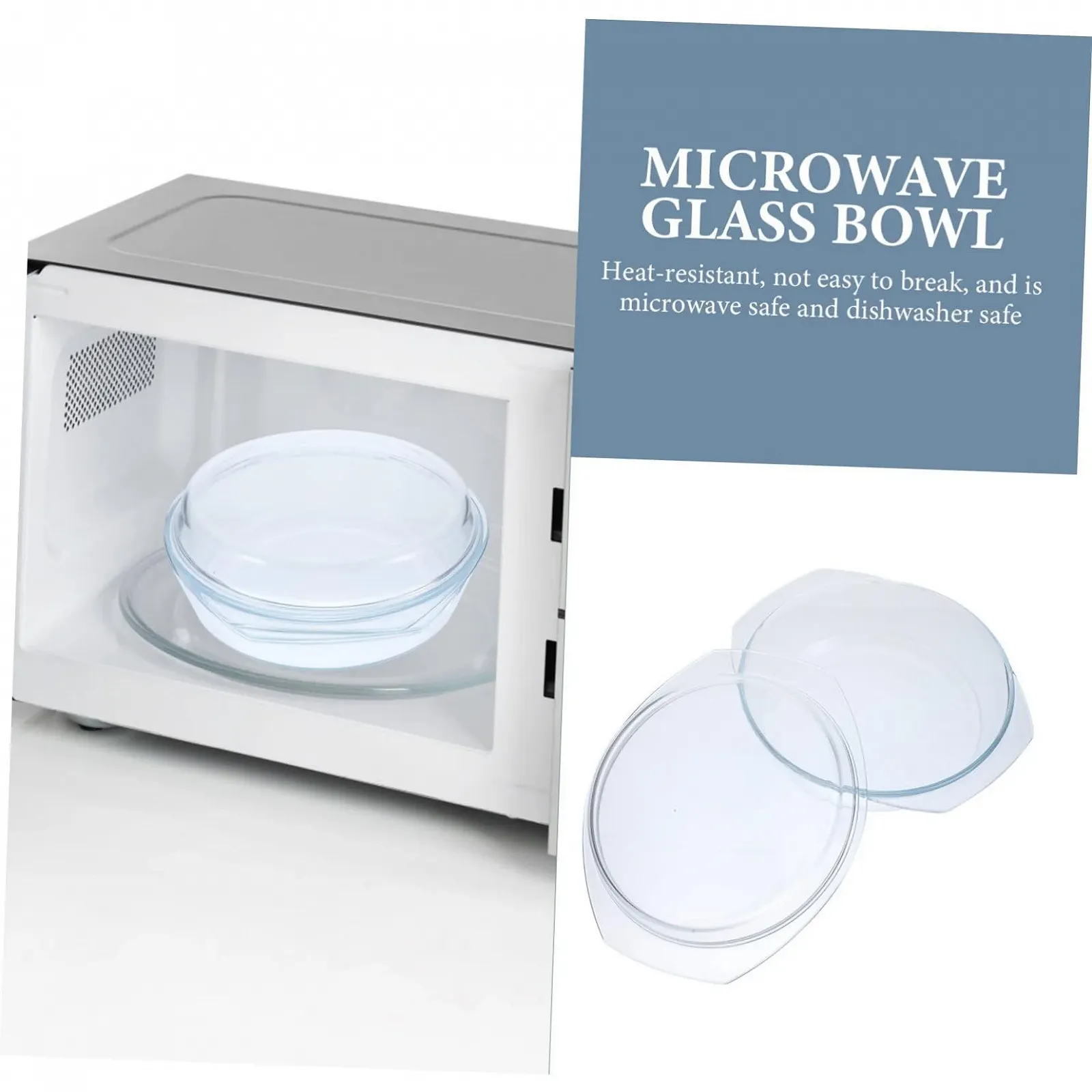 Скляна форма для запікання кругла з кришкою для духовки та мікрохвильової печі, фото №5