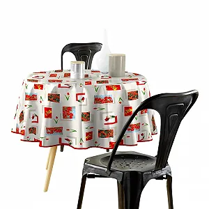 Скатертина douceur d'intérieur Tulipe Кругла PVC 160 см - Фото 1