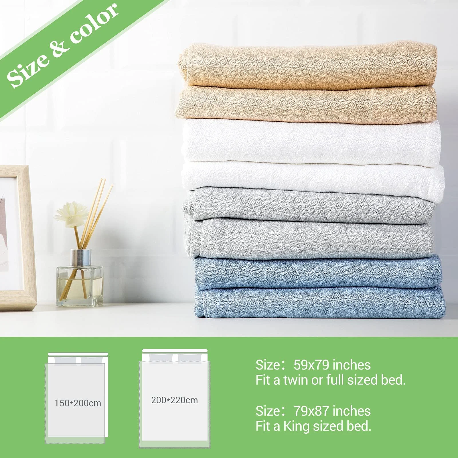 Покривало Luxear Охолоджуюча з бамбукового волокна 150x200 см Сірий, фото №3