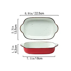 Форми для запікання керамічні прямокутні великі для лазаньї та запіканок Однотонні synthetic.ua - Фото 1