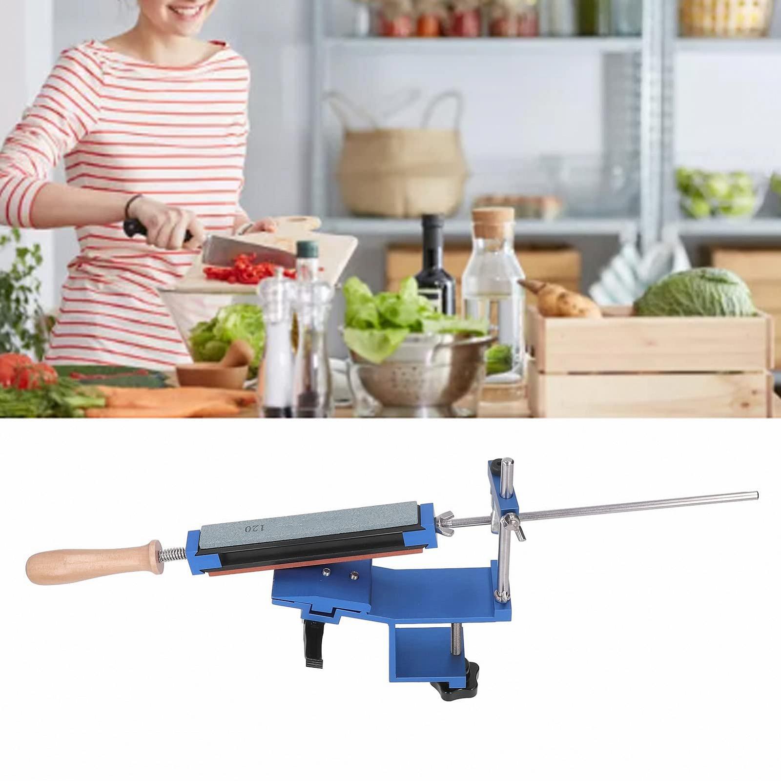 Набор для заточки ножей ручной профессиональный с 6 камнями и регулировкой угла алюминий нержавеющая сталь, фото №3