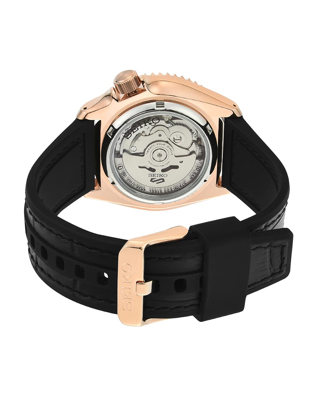 Годинник Seiko Specialist 5 Чоловічий Нержавіюча Сталь з Шкіряним та Силіконовим Ремінцем, фото №4