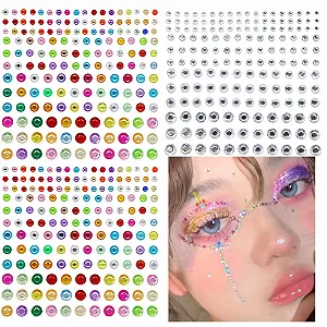 Стрази Самоклеючі 495 штук для макіяжу очей Райдужні synthetic.ua - Фото 1