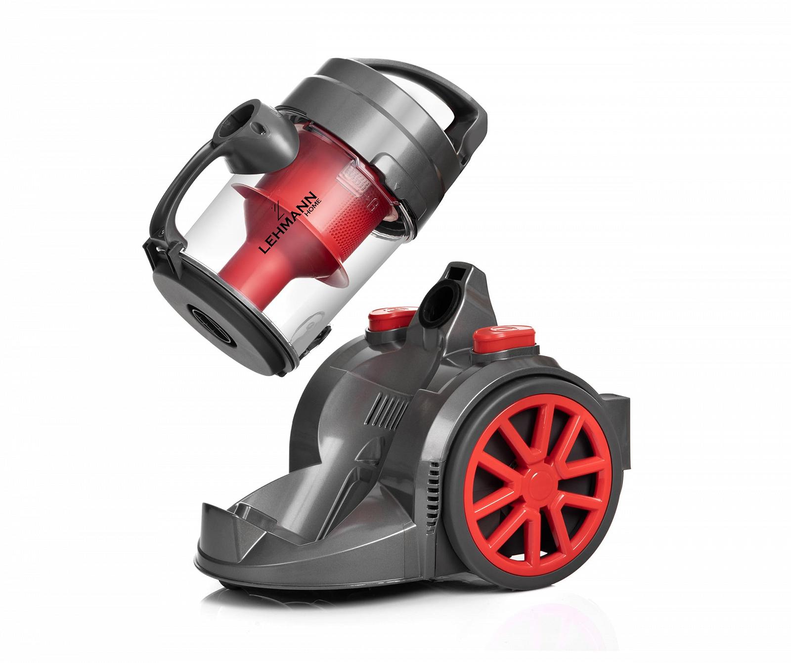 Цилиндрический пылесос LEHMANN LHOCV-7018 Cyclone 4000 Вт безмешковый с насадками HEPA фильтр 1.8 л, фото №5