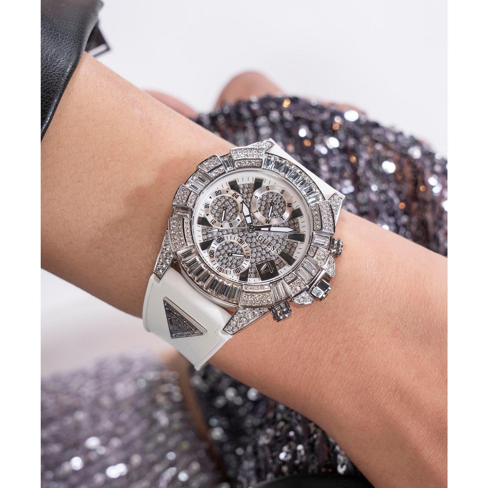 Часы GUESS Iconic 40TH GW0814L2 Женские Силиконовые, Белые, Ремешок, фото №8