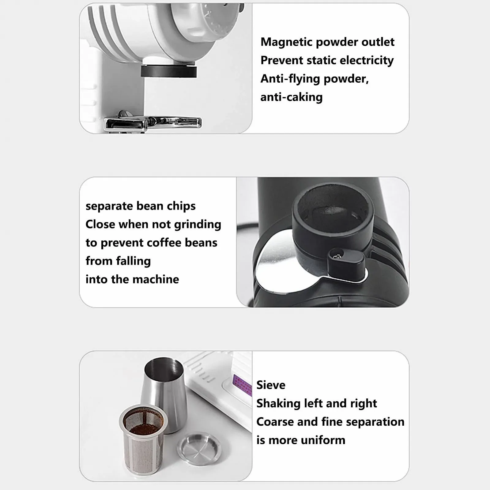 Кофемолка коническая Electric Coffee Grinder Mill Stainless Steel 10 уровней помола, плавная регулировка помола, фото №7 Кофемолка коническая Electric Coffee Grinder Mill Stainless Steel 10 уровней помола, плавная регулировка помола, фото №7