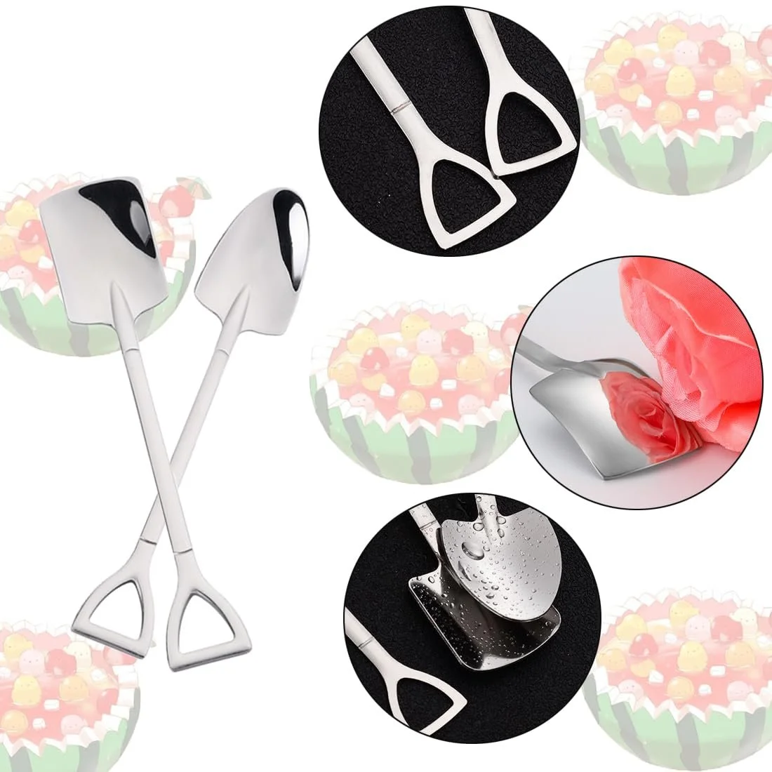 Набір з 8 кавових ложок з нержавіючої сталі, фото №3