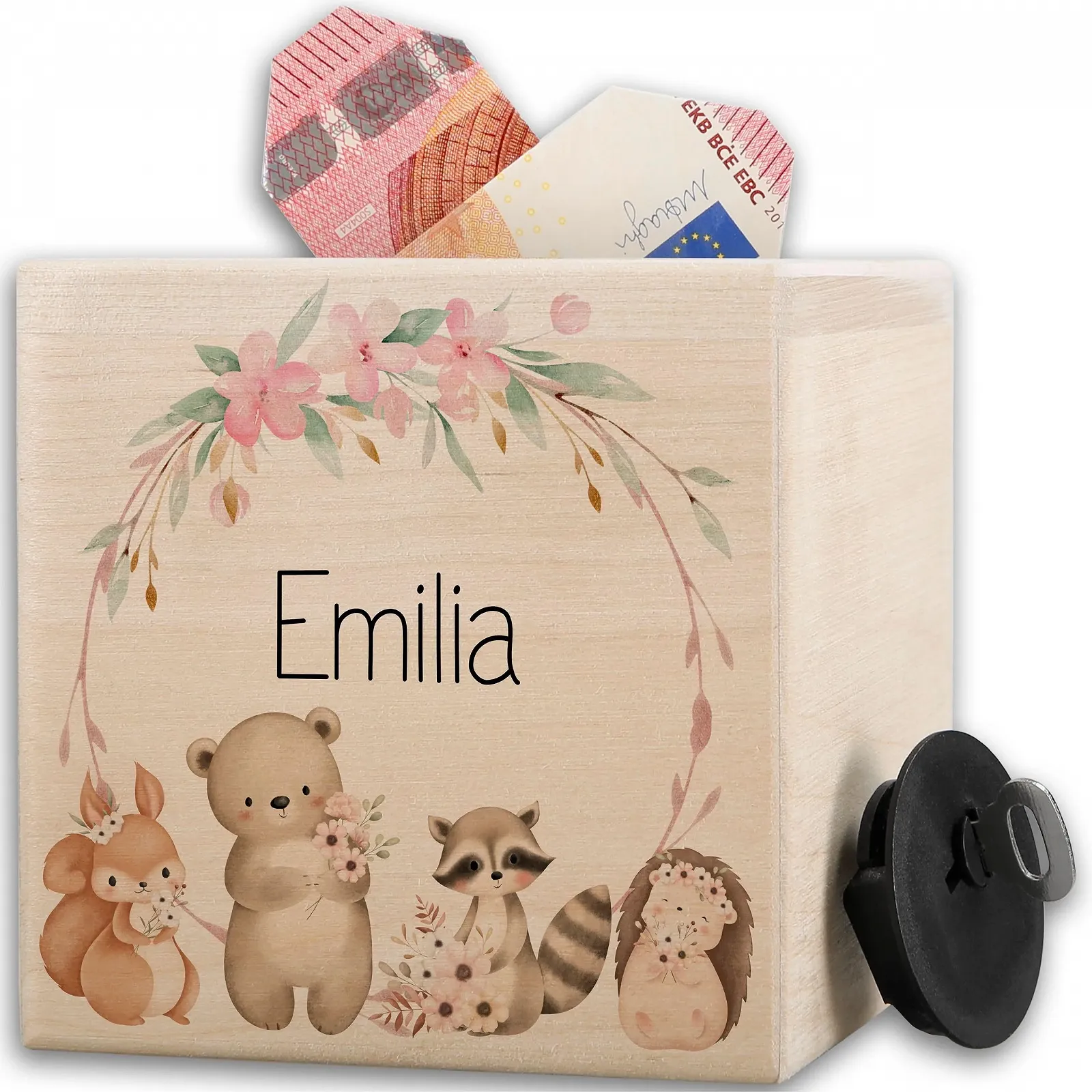 Скарбничка дерев'яна Лісові тварини Дерево, фото №1