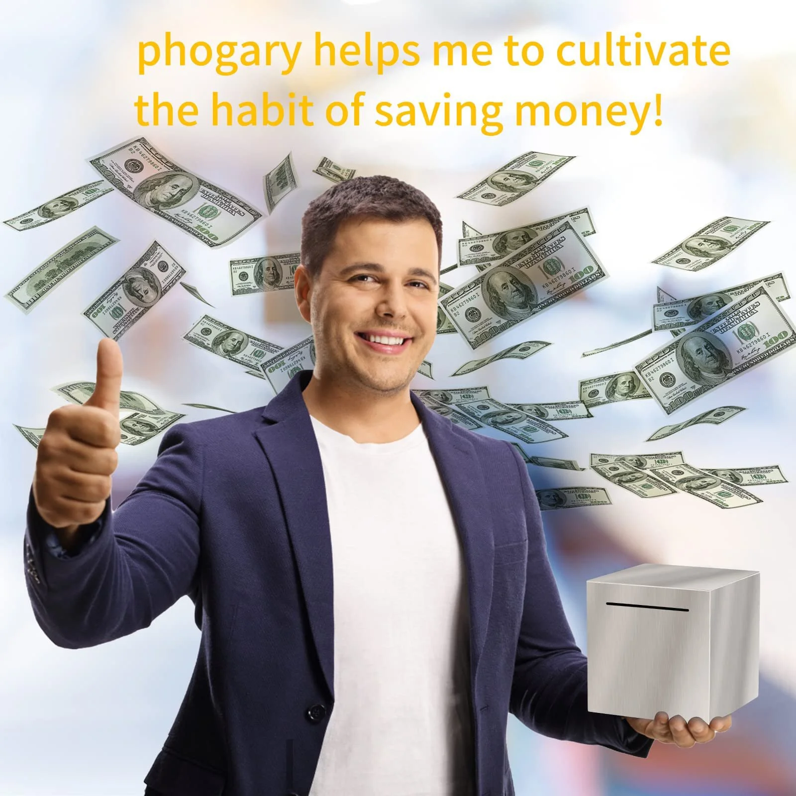 Скарбничка сейф невідкривна нержавіюча сталь, фото №7