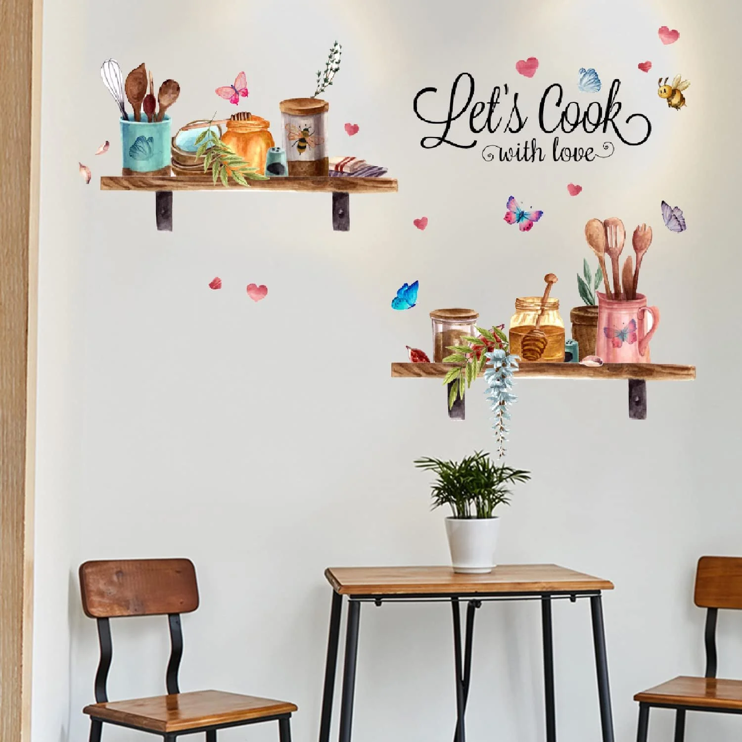 Наклейка на стіну GFMODE Кухонне приладдя та квітковий горщик 50 x 70 см, фото №5 Наклейка на стіну GFMODE Кухонне приладдя та квітковий горщик 50 x 70 см, фото №5