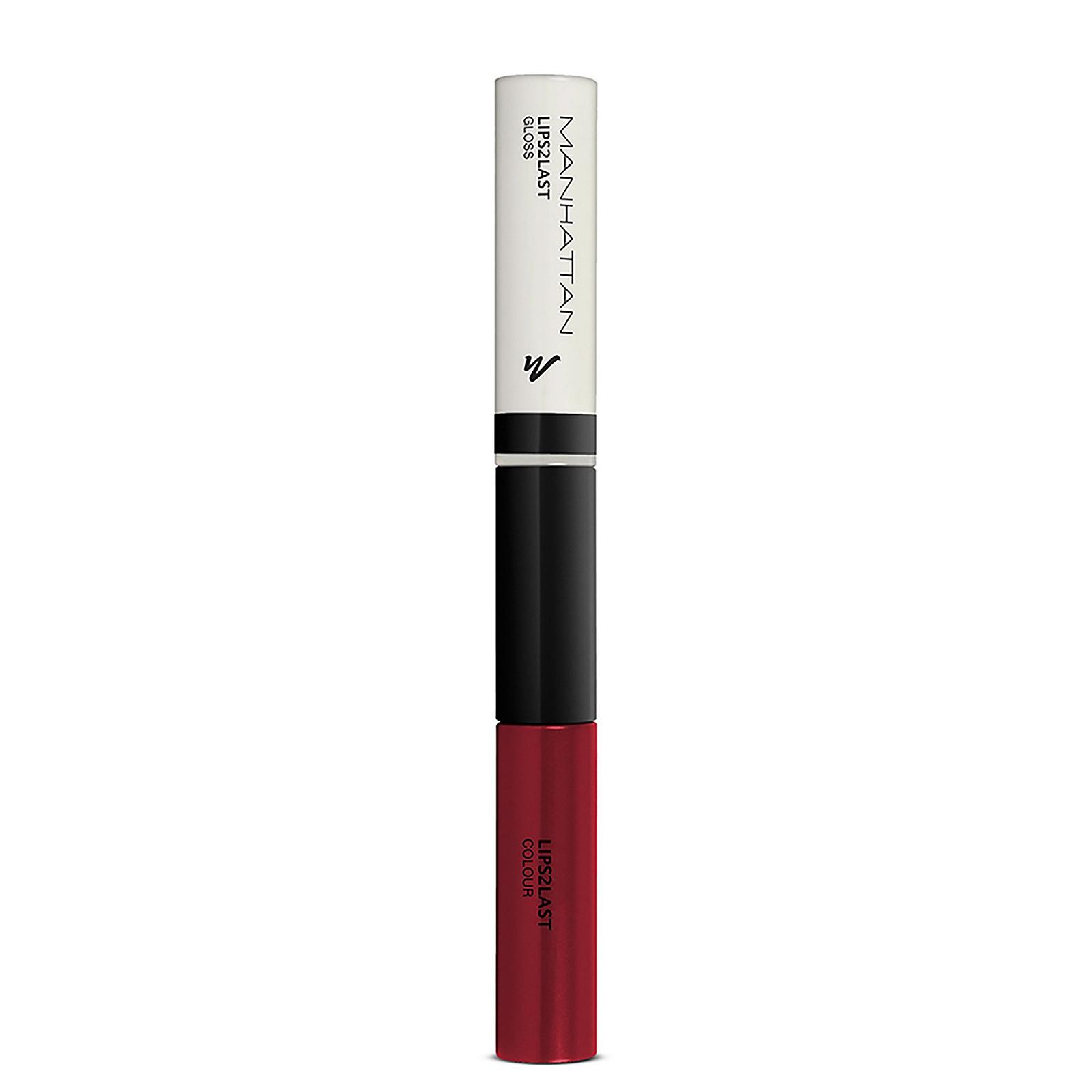 Блиск для губ Manhattan Lips2Last Colour&Gloss Scarlet Red, фото №1