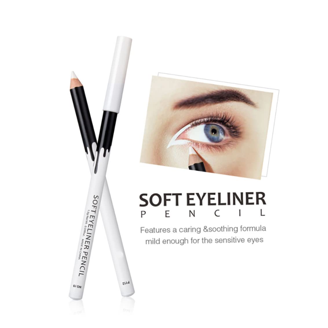 Олівець Eyeliner Pencil Водостійкий Гладкий Білий, фото №2