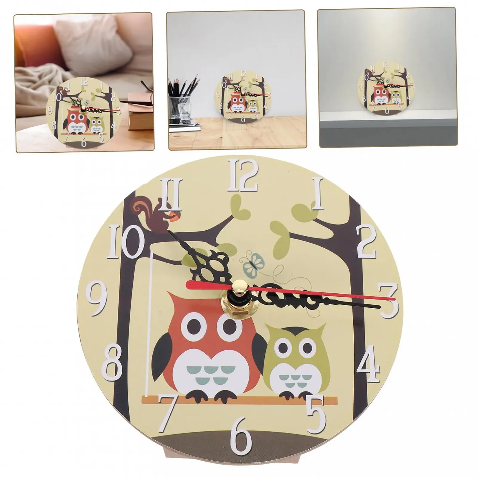 Настільний годинник IMIKEYA Вінтажний Тихий Мультяшний Маленькі, фото №3