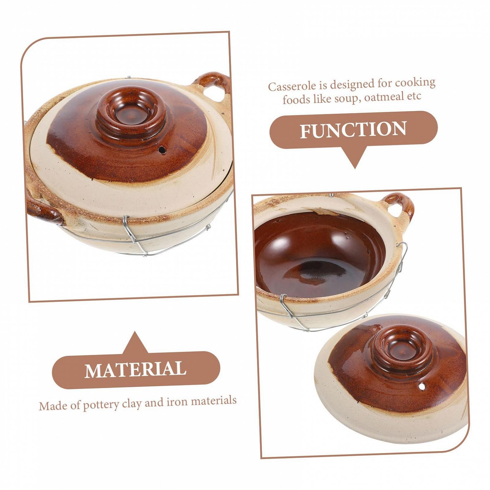 Горшок Toyvian глиняный 0,5 л с ручкой для плиты, фото №9