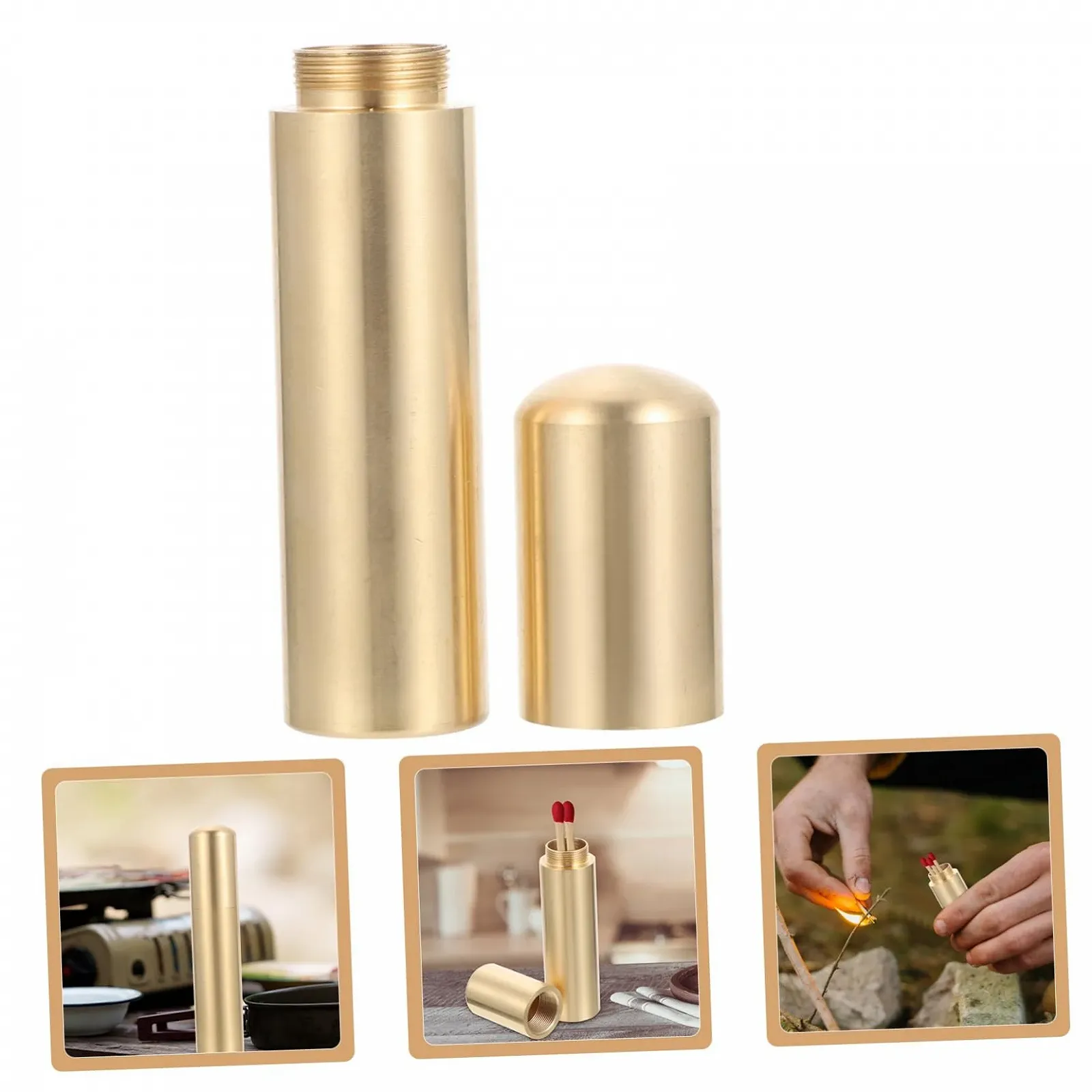 Маленький латунний контейнер для зберігання портативний органайзер для кемпінгу, фото №5