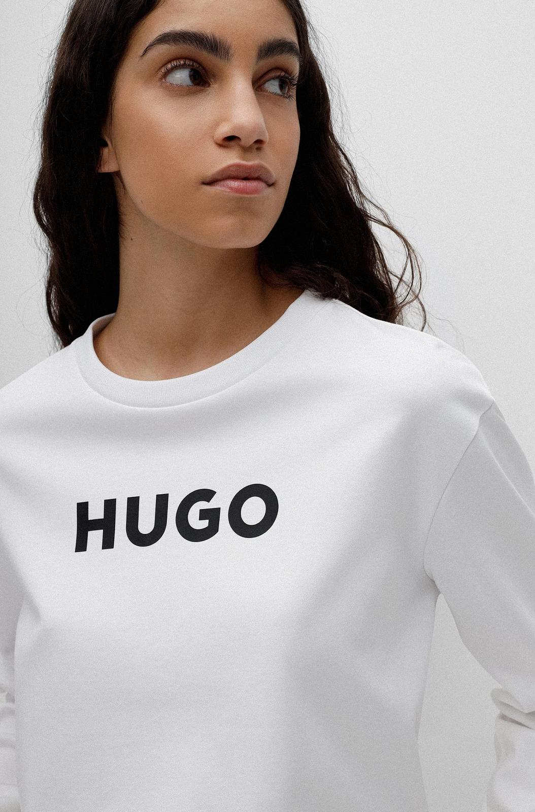 Женский Свитшот HUGO The Sweater с контрастным цветным логотипом из хлопка, фото №4 Женский Свитшот HUGO The Sweater с контрастным цветным логотипом из хлопка, фото №4