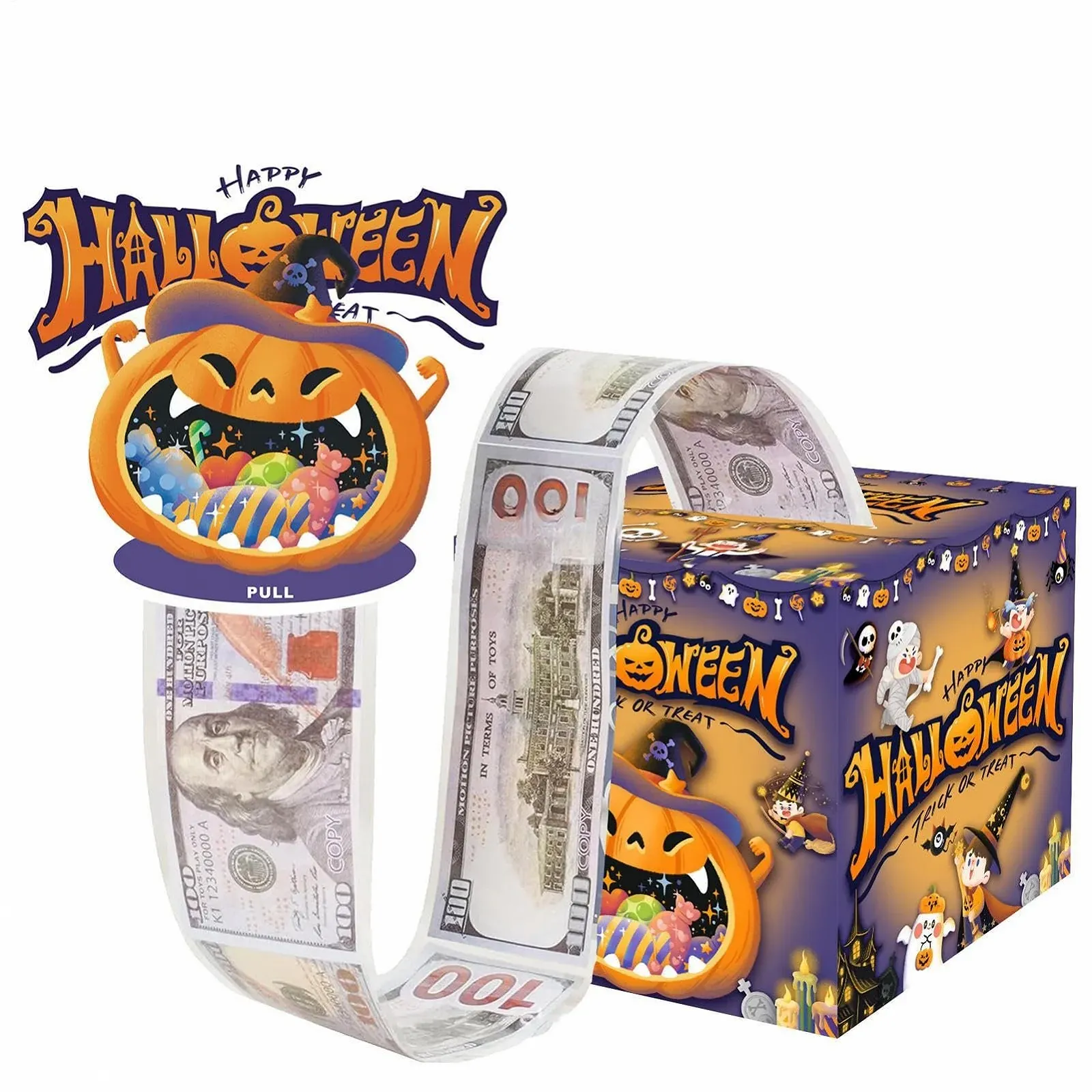 Скарбничка Yianyal Money Box Pull Paper Box для Хелловіну креативна, фото №6