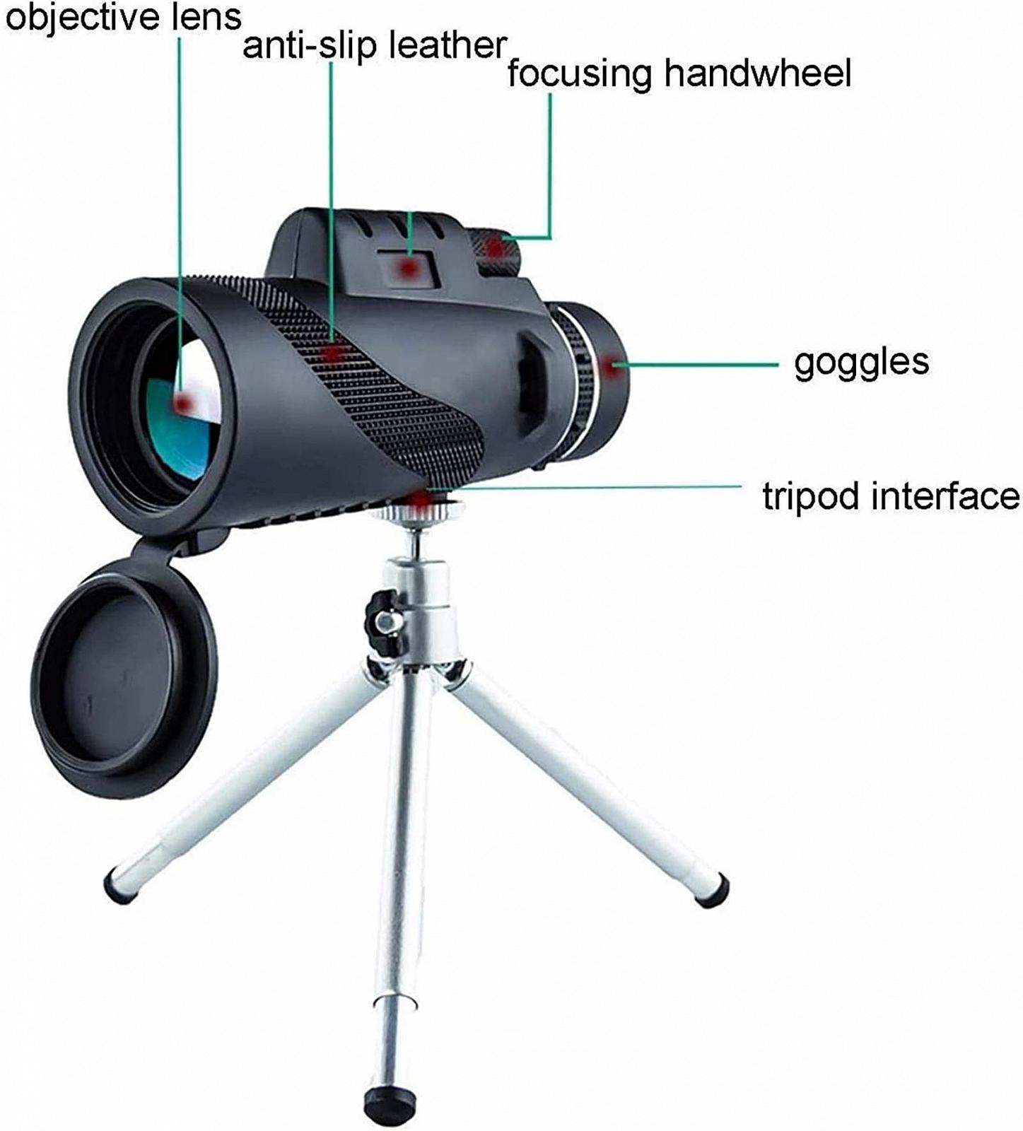 Монокуляр QHYTL Телескоп HD Low-Light-Vision 12x50, фото №2