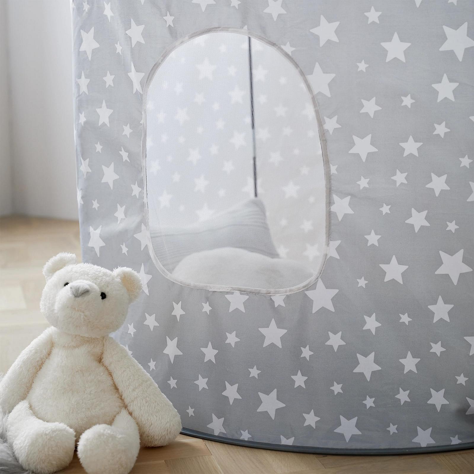 Игровой намет Relsy Pop Up Детский для дома/улицы Звездный узор 100 см x 135 см Серый, фото №3