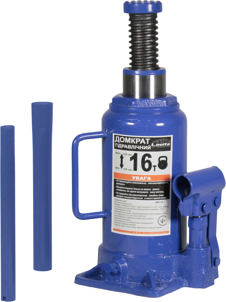 Домкрат гідравлічний 16т Lavita карт упак вис під 420мм LA JNS-16, фото №1