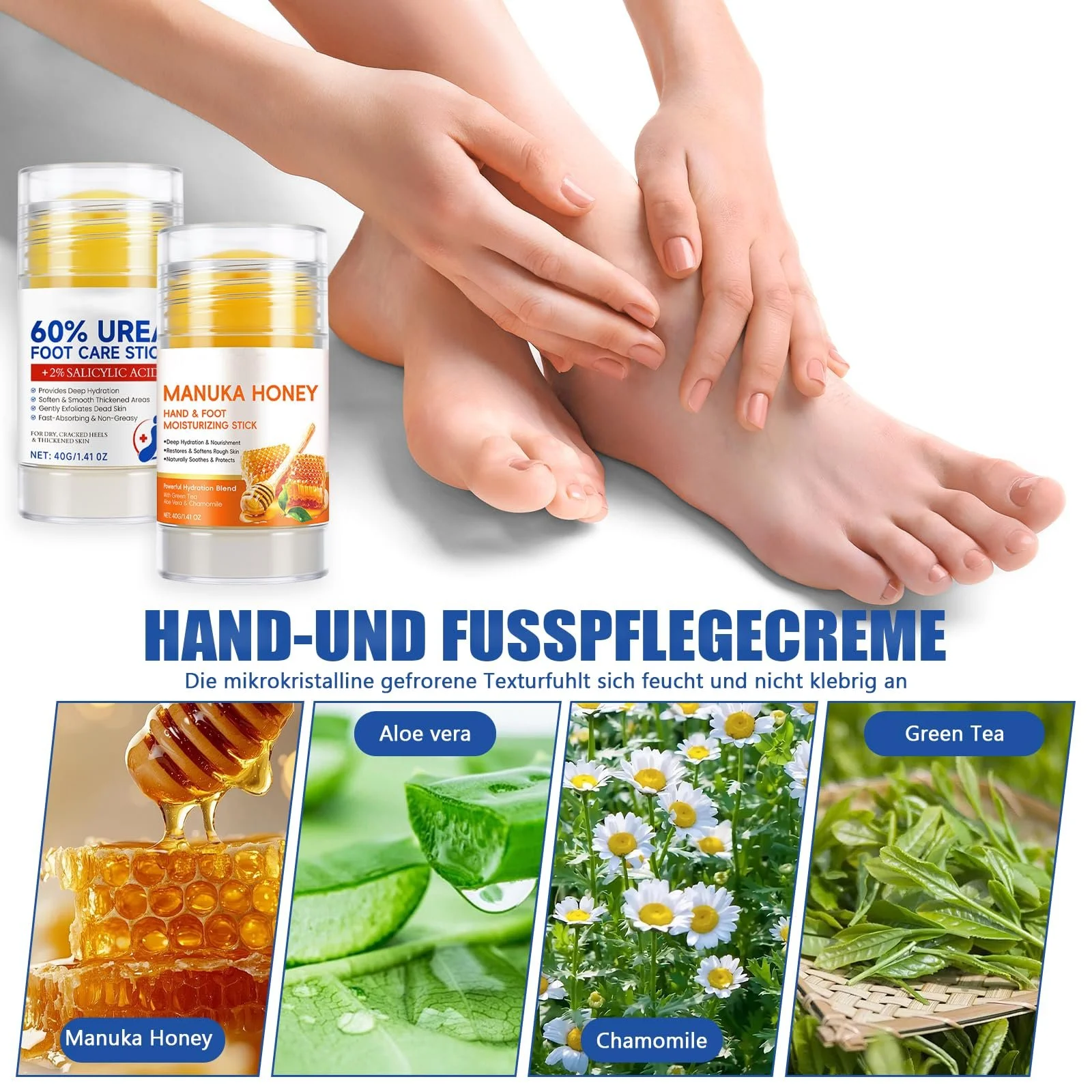 Крем для рук и ног Urea Cream с медом и мочевиной для сухой кожи 1 шт., фото №3