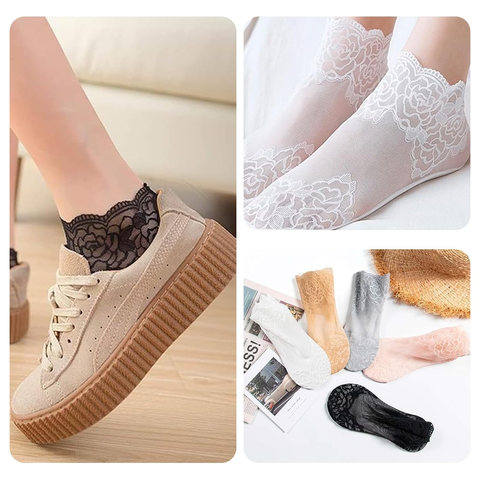 Женские носки с рюшами, 7 пар, фото №6