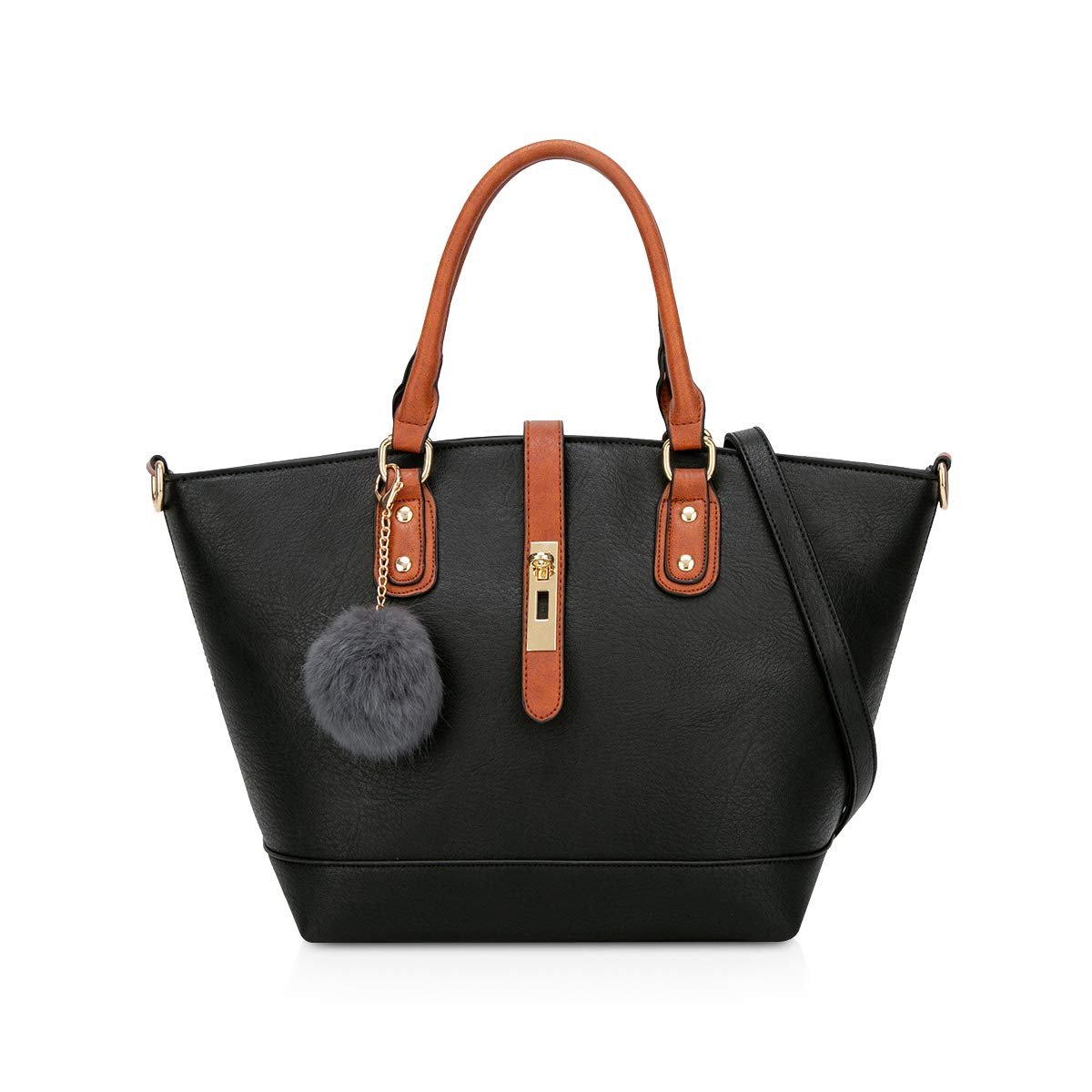 Сумка з верхньою ручкою NICOLE & DORIS Ретро, велика, чорна, фото №1