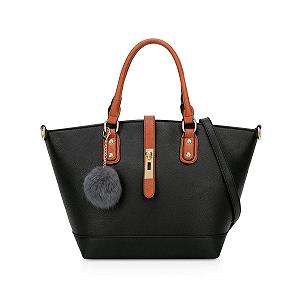 Сумка з верхньою ручкою NICOLE & DORIS Ретро, велика, чорна - Фото 1