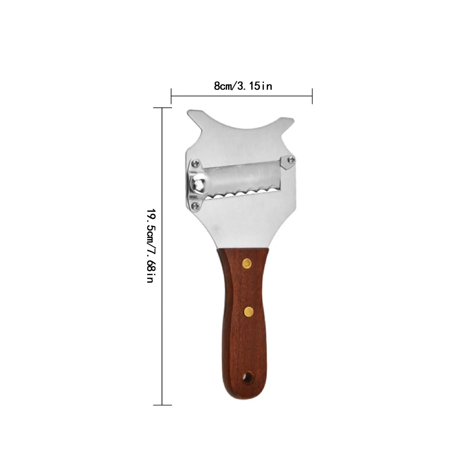 Слайсер Gourmebel для трюфелів з нержавіючої сталі з дерев'яною ручкою, фото №2