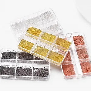 GLEAVI, 3D міні-намистини, круглі намистини, сталеві перлини, 12 коробок synthetic.ua - Фото 1