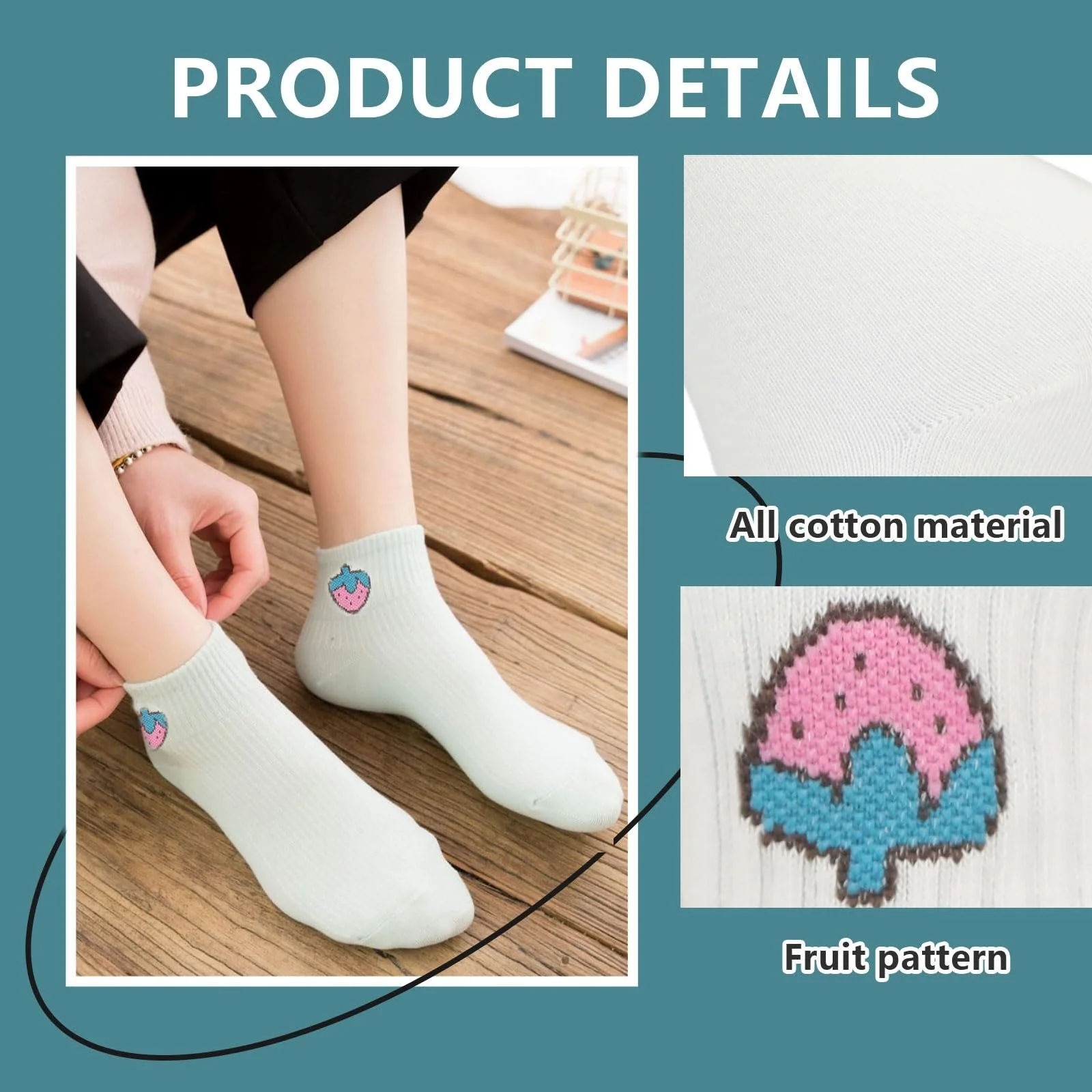 Шкарпетки тенісні 5 пар Жіночі 35-38 Спортивні шкарпетки, фото №3