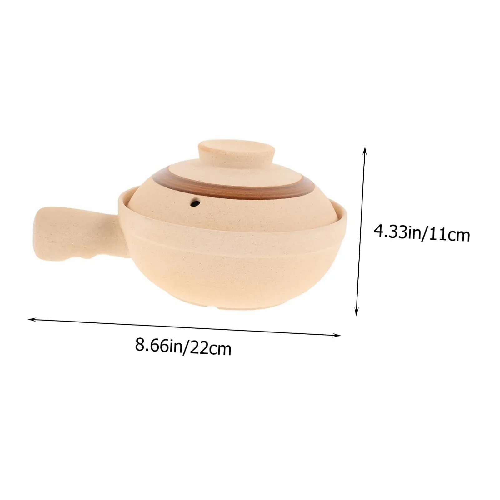 Кастрюля-жаровня Керамическая с крышкой Малая Термостойкая с вентиляционным отверстием, фото №2