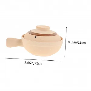 Кастрюля-жаровня Керамическая с крышкой Малая Термостойкая с вентиляционным отверстием synthetic.ua - Фото 1