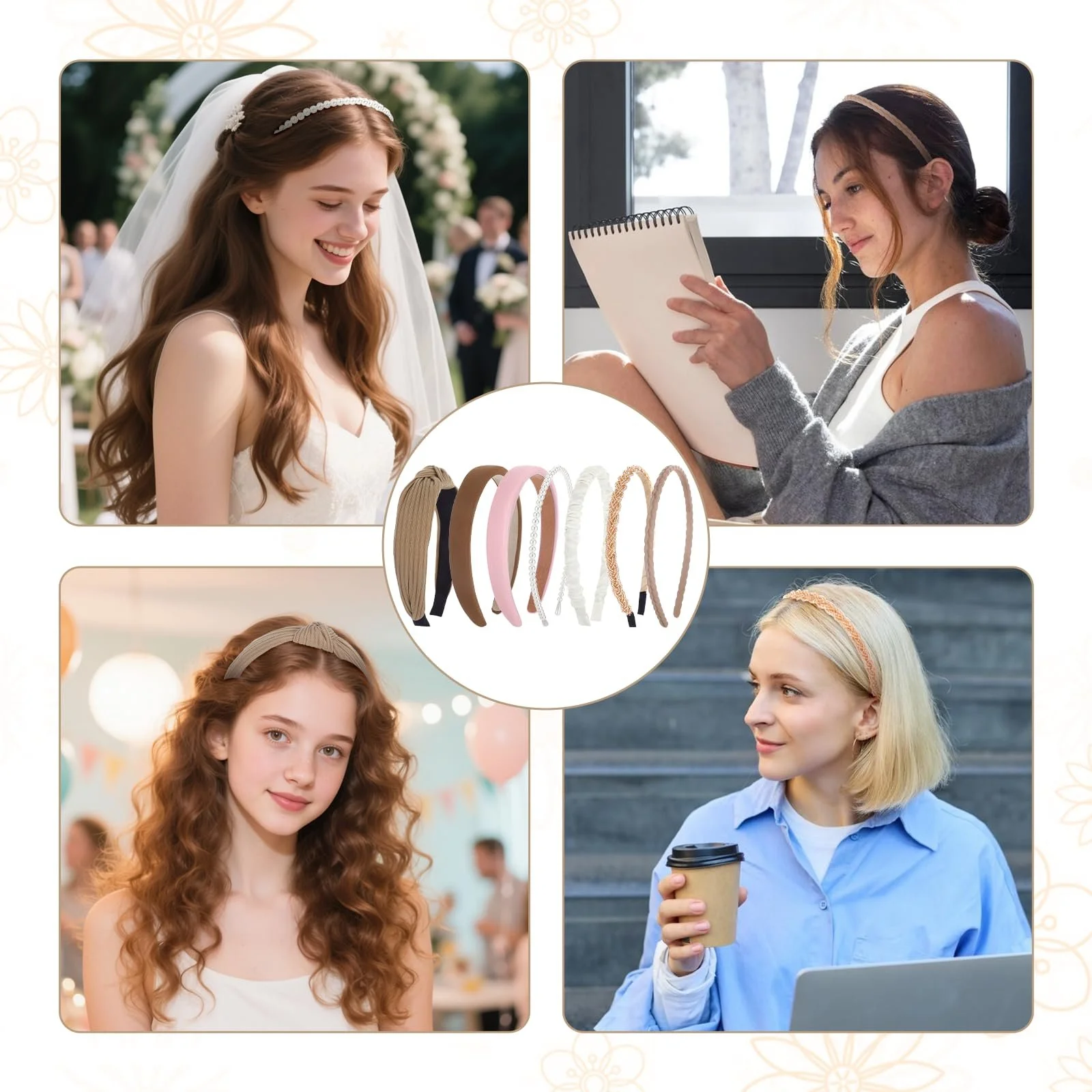 Набор женских обручей для волос., фото №6