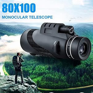Монокуляр HD 40 x 60 / 80 x 100 з тримачем для смартфона та металевим штативом FMC BAK4 Prism synthetic.ua - Фото 1