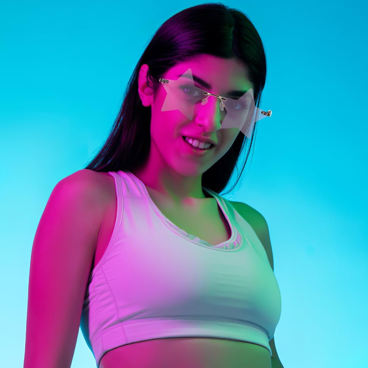 Сонцезахисні окуляри Пентаграма WOFASHPURET для костюмів, реквізит для вечірок для жінок, фото №8