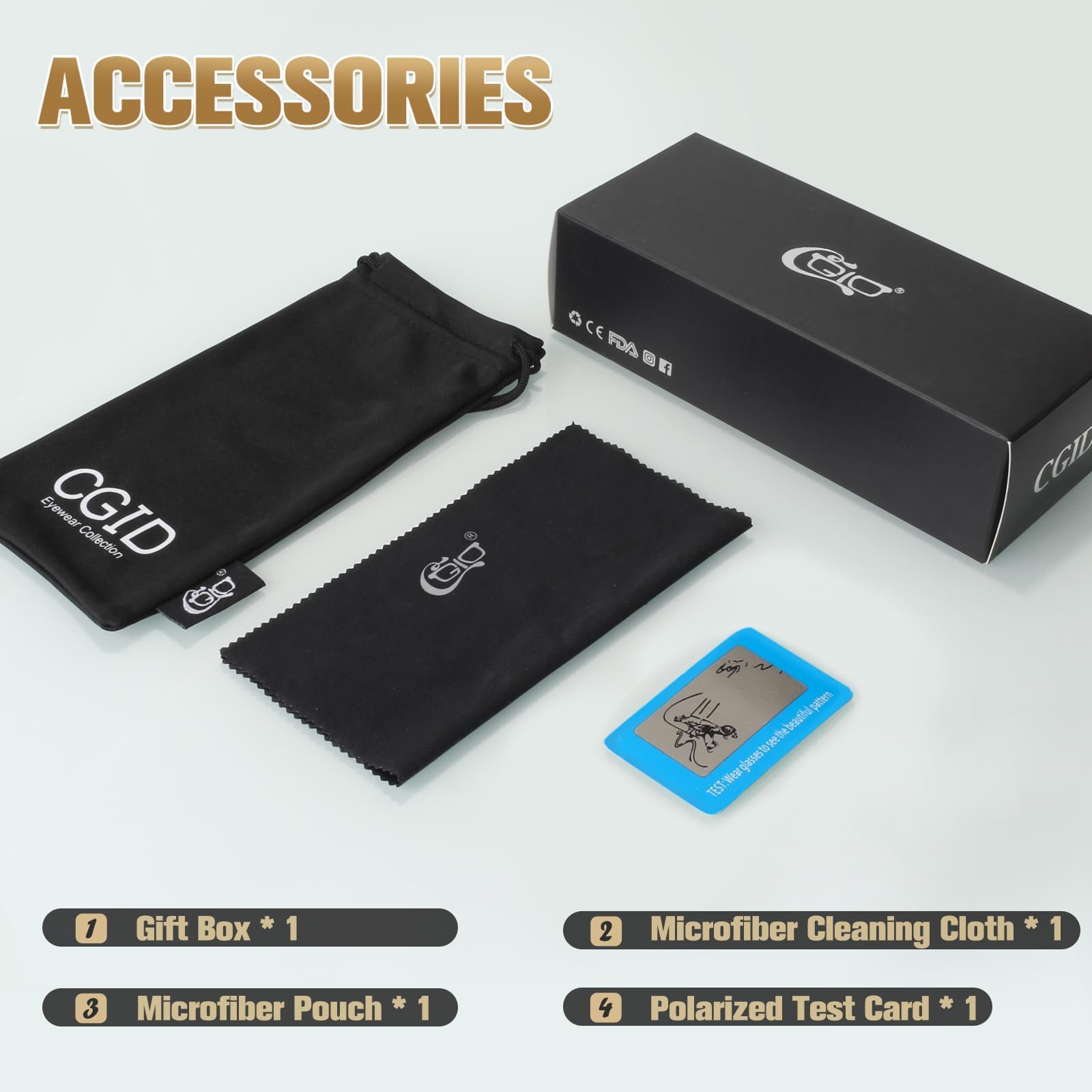 Солнцезащитные очки CGID Designer Oversized для поляризованных женщин, защита UV400, фото №6 Солнцезащитные очки CGID Designer Oversized для поляризованных женщин, защита UV400, фото №6