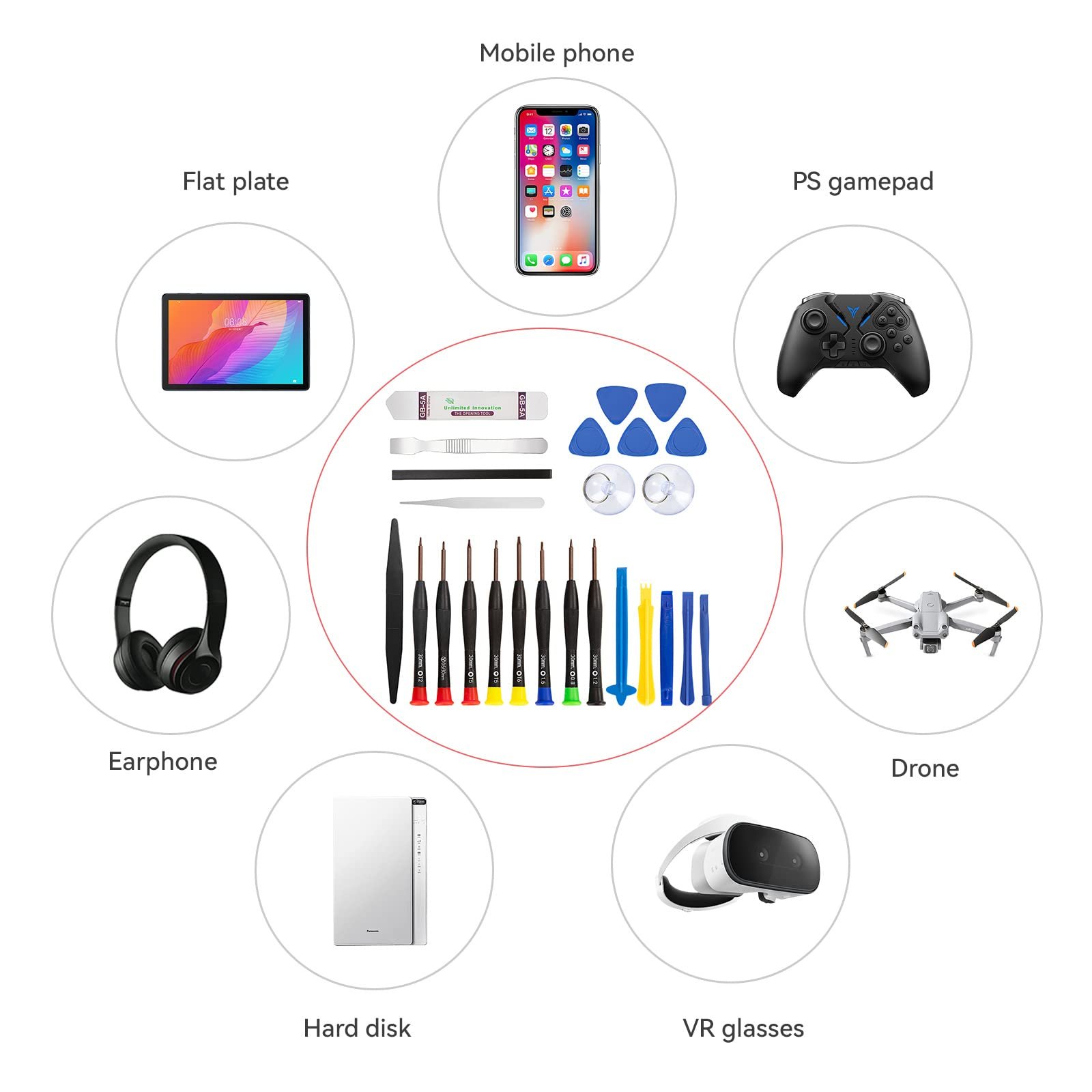 Набір викруток для ремонту професійний для мобільних телефонів ремонтний комплект 25-в-1 прецизійна, фото №5 Набір викруток для ремонту професійний для мобільних телефонів ремонтний комплект 25-в-1 прецизійна, фото №5