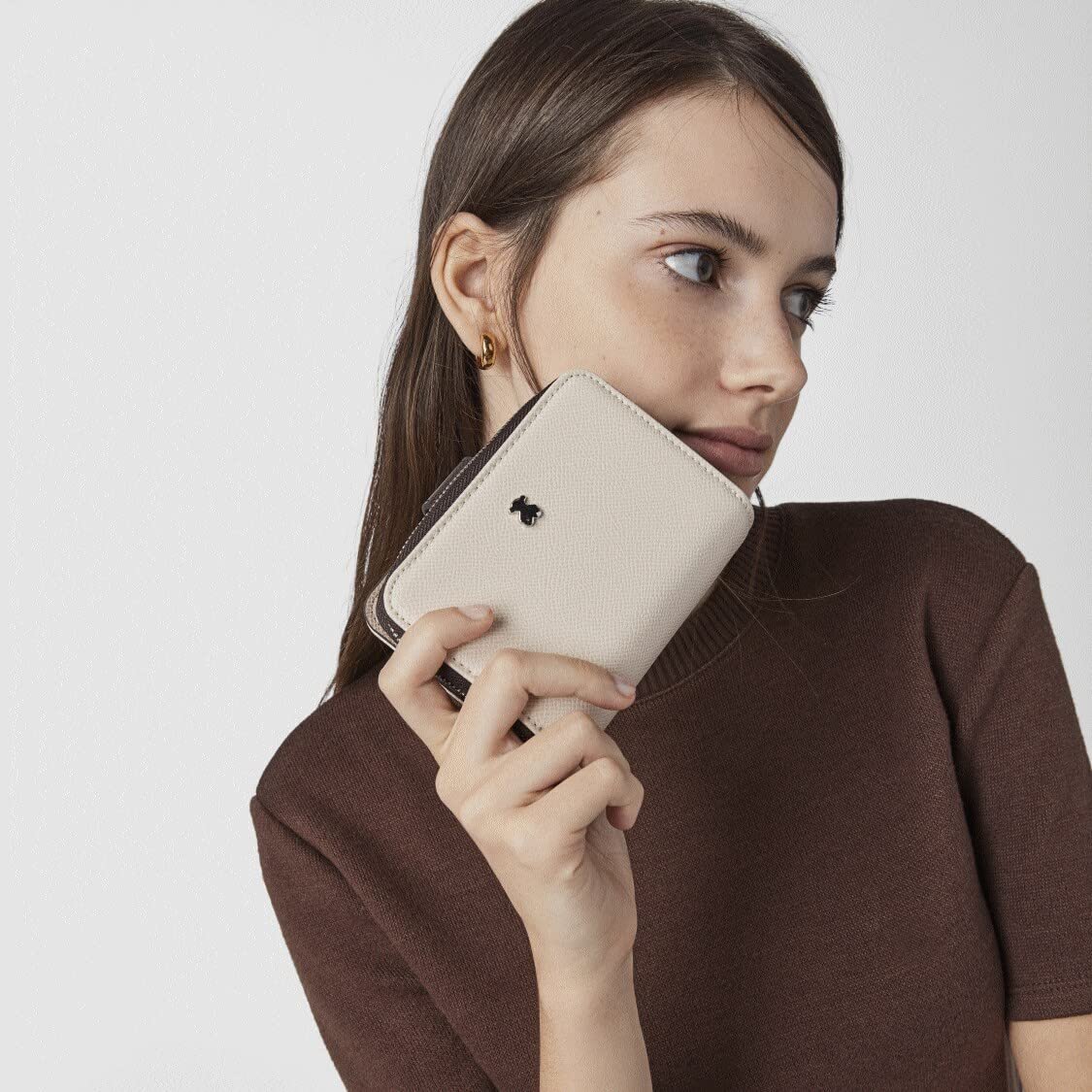 Кошелек TOUS New Dubai Saf Tri-Beige Small Ladies, бежевый, фото №4
