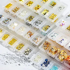 Металлические наклейки для ногтей DIY украшения 3D аксессуары для ногтей ракушки жемчуг стразы металлическая наклейка synthetic.ua - Фото 1