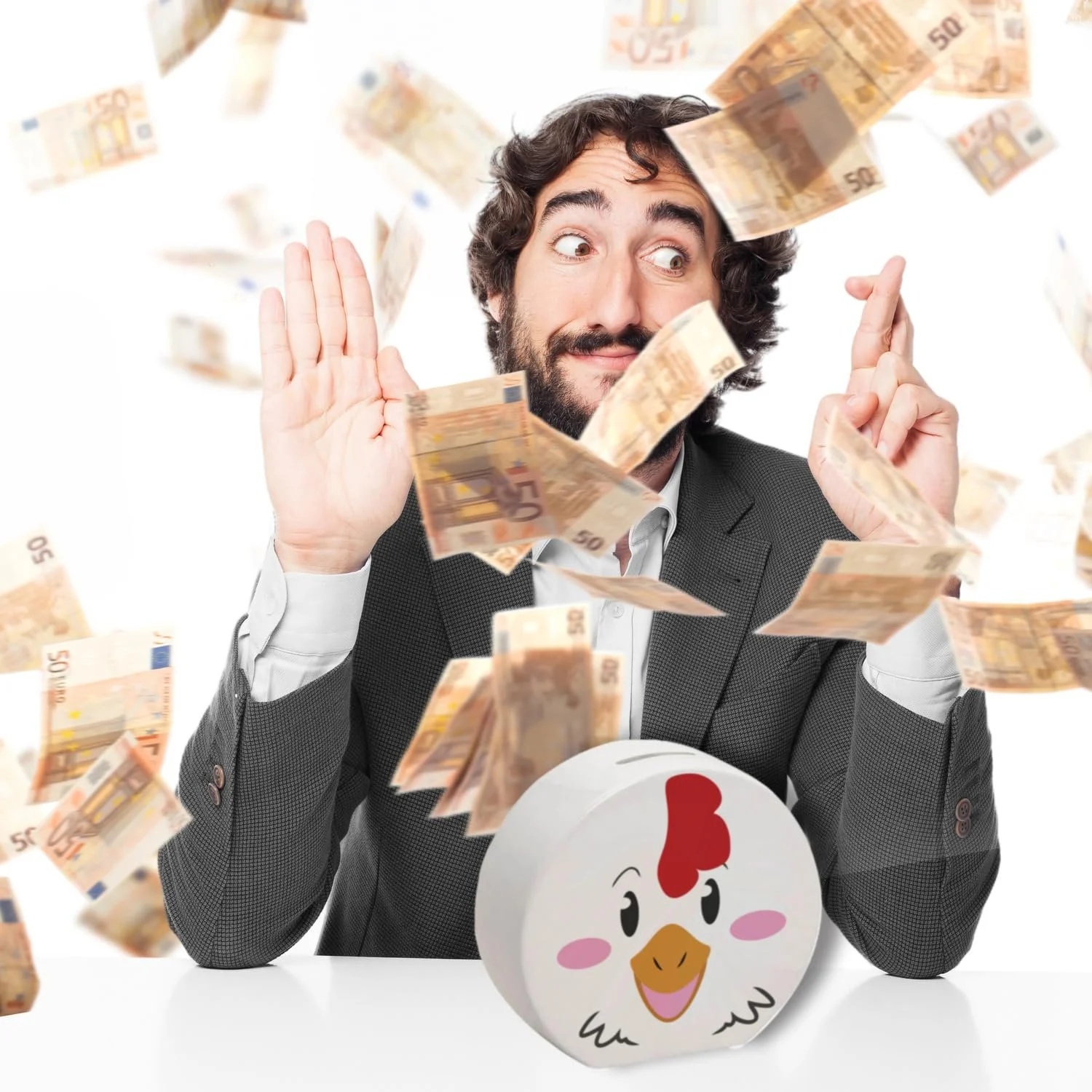 Скарбничка керамічна з мордочкою курчати, фото №7